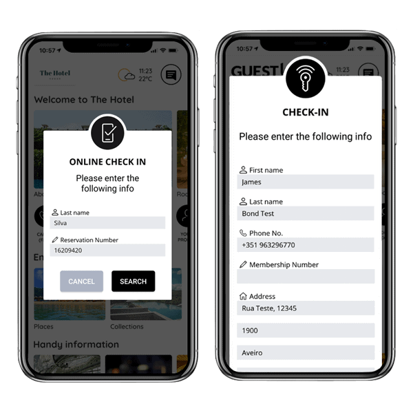 hotel app mobile check-in