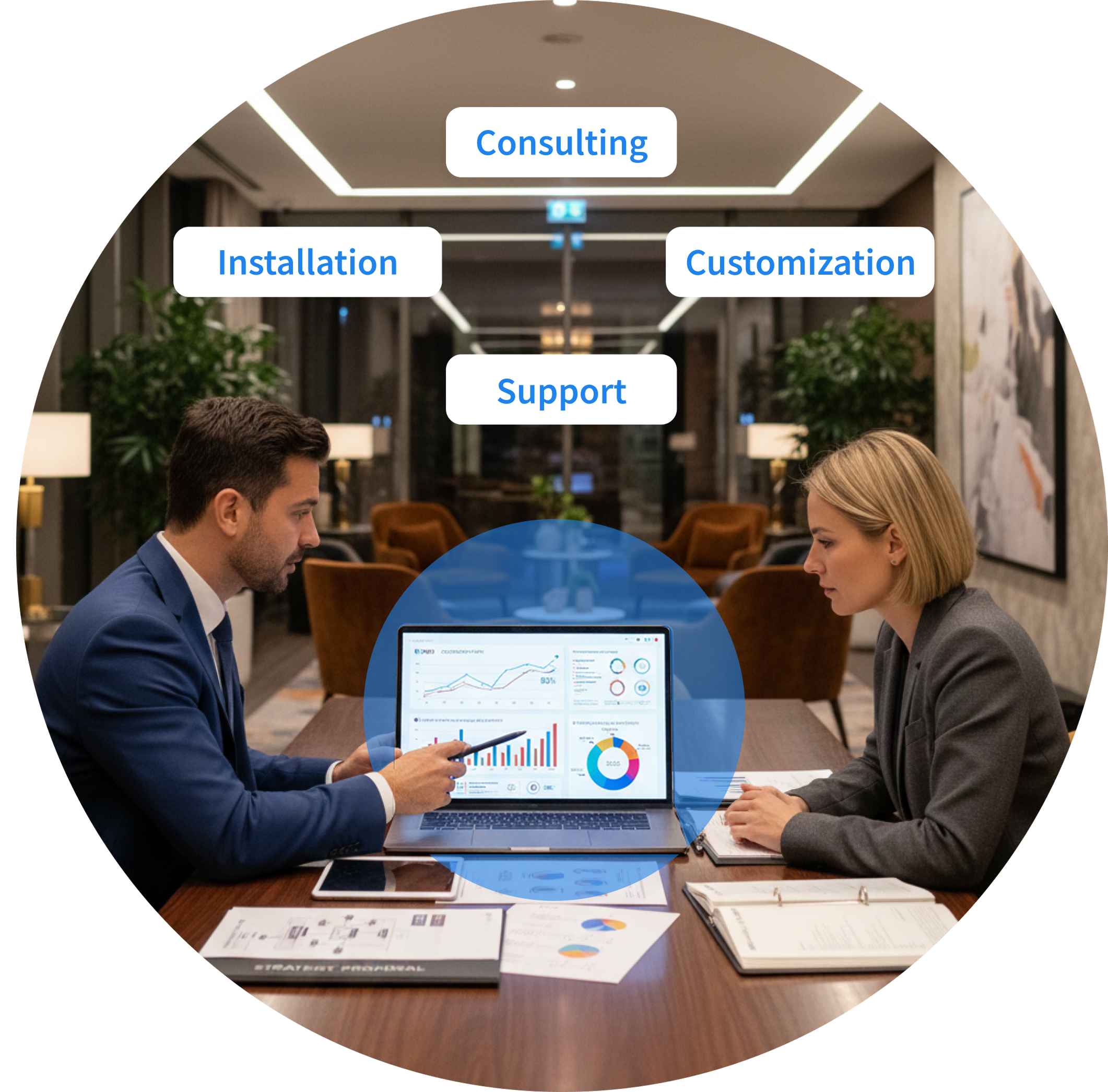 Consulting en support voor hoteltechnologie