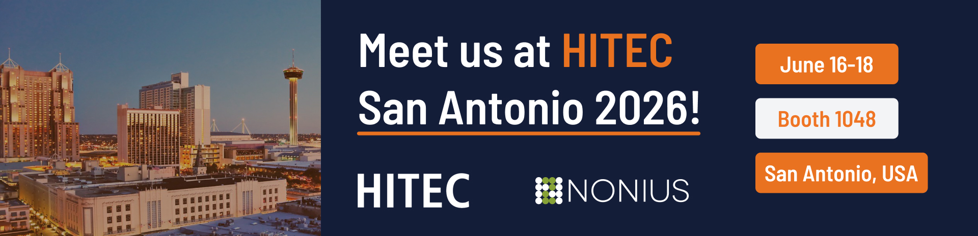 Meet Nonius at HITEC San Antonio 2026!