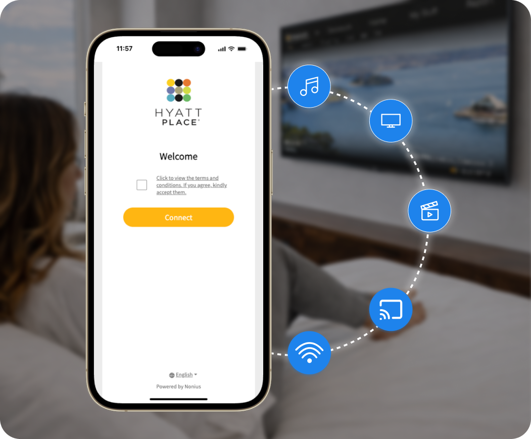 Seamless journey from Wi-Fi login to in-room entertainment