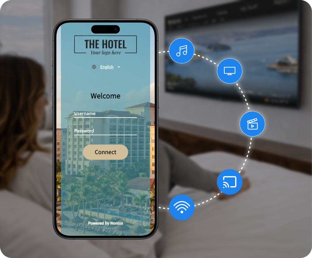 Seamless journey from Wi-Fi login to in-room entertainment