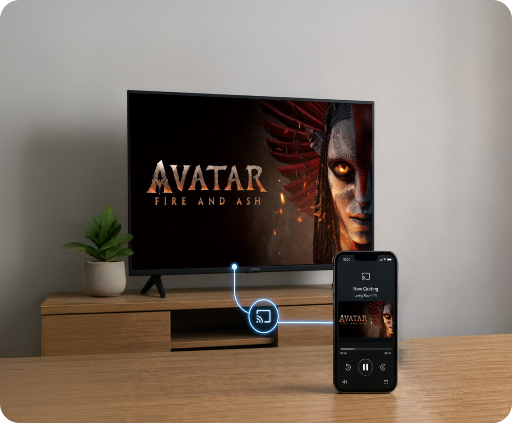 Integration between TV, casting, and network access
